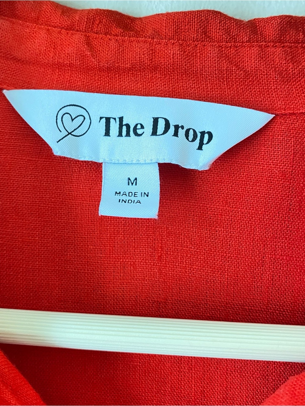 The Drop Fiona Red Linen Midi Shirt Dress Relaxed Button Down Duster Lagenlook M - Picture 4 of 15